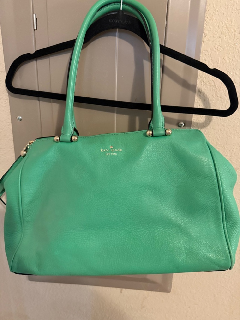 kate spade Green Leather Top-Handle Tote